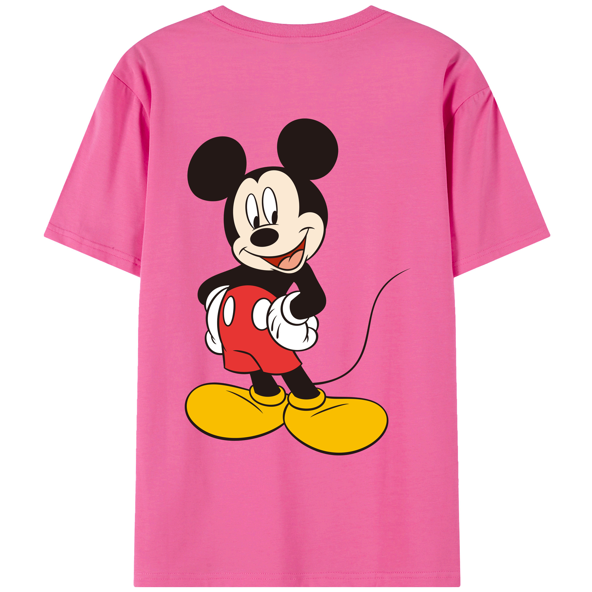 （画像用） ミッキーマウス Mickey Mouse レディース半袖Tシャツ(バックプリント)